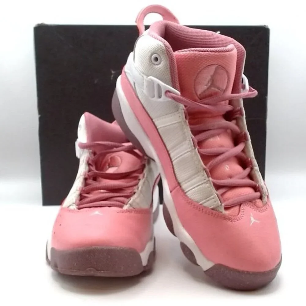 Nike Air Jordan 6 Rings GS Coral Chalk Pink White Youth 3.5Y